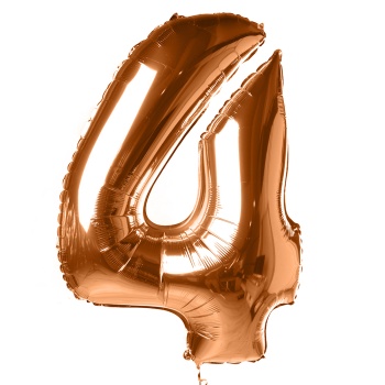 Шар "Цифра 4" Оранжевый