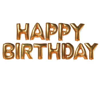 Огромная надпись из шаров Happy Birthday