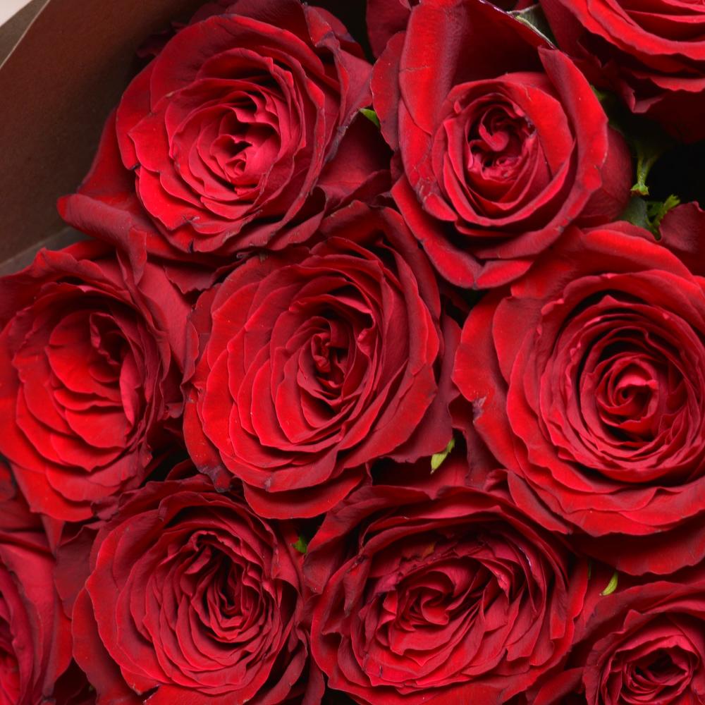 35 красных роз 40 см