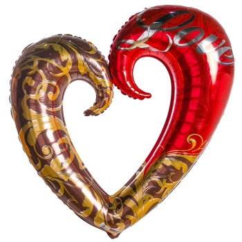 Фольгированное фигурное сердце