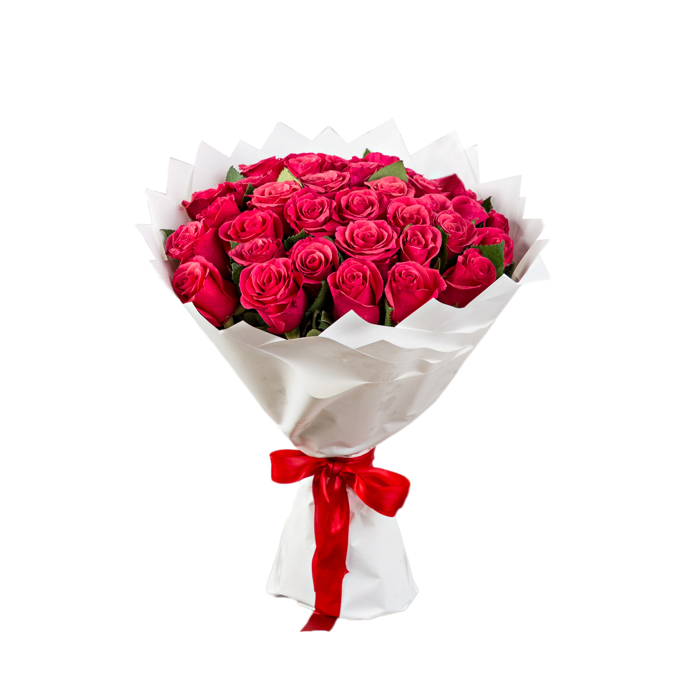 Букет из 35 малиновых роз