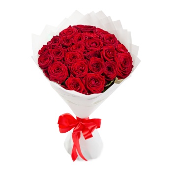 19 красных роз 50 см