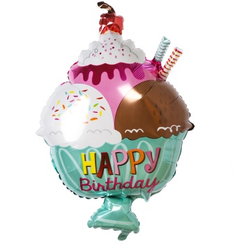 Воздушный шар мороженое в креманке