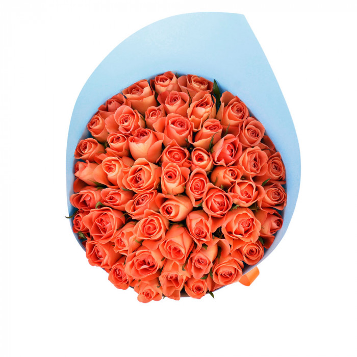 Букет из 51 мандариновой розы