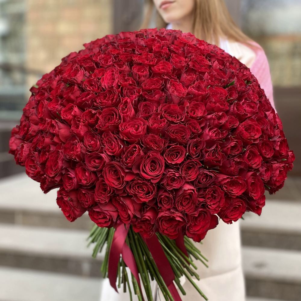 301 красная роза 50 см.