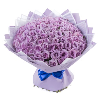 Букет из 101 сиреневой розы