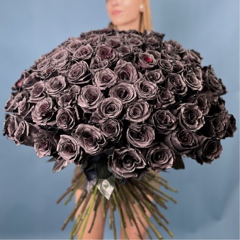 Букет из 101 черной розы
