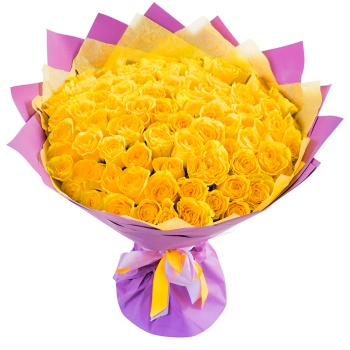 101 желтая роза